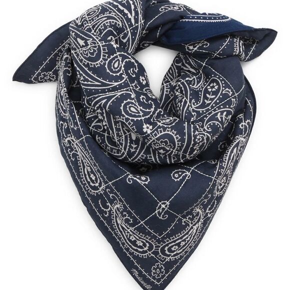 Madewell Navy Blue Quilted Bandana - Picture 2 of 4